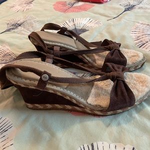 UGG wedge sandals. Lightly worn, size 11.